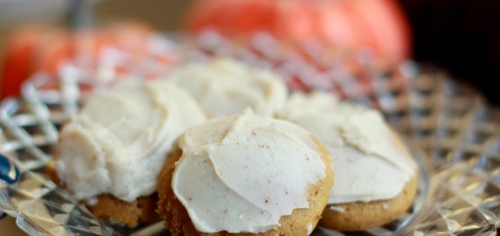 Pumpkin Loaf Cookies with Brown Butter Frosting
